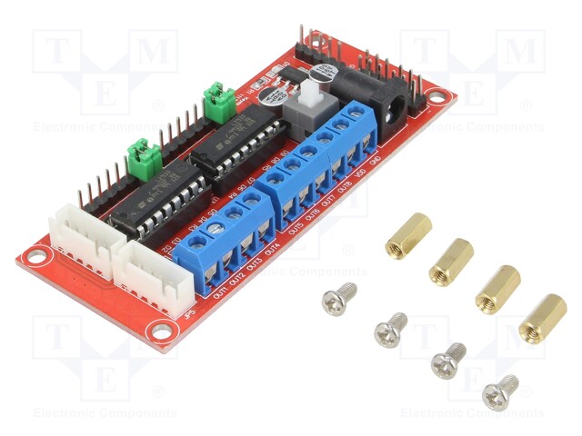 DC-motor driver; L293D; PWM,analog; Uin mot: 5÷16V; Uin log: 5V