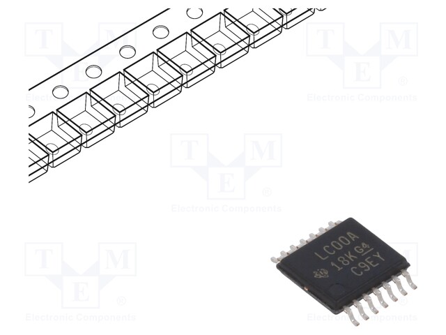 Logic IC, NAND Gate, Quad, 2 Inputs, 14 Pins, TSSOP, 74LVC00