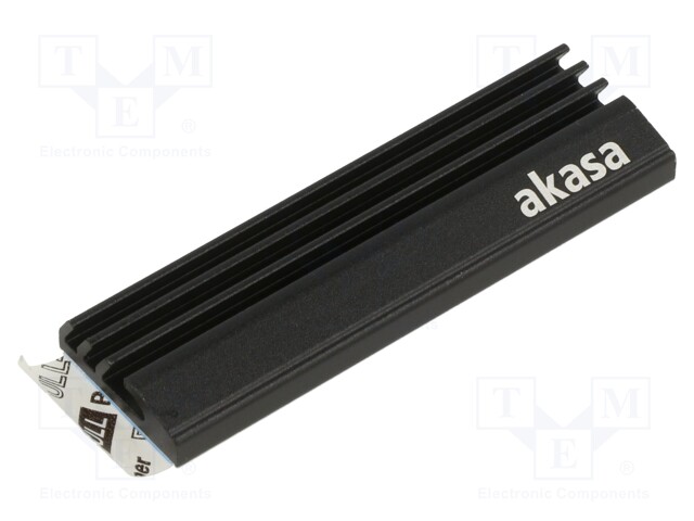 Heatsink: extruded; black; L: 71mm; W: 22mm; H: 6.4mm; aluminium