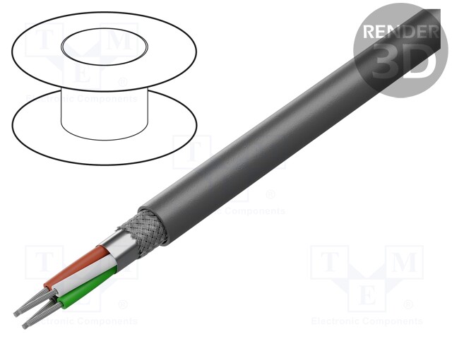 Wire; Xtra Guard® Flex; 4x22AWG; Al foil,tinned copper braid
