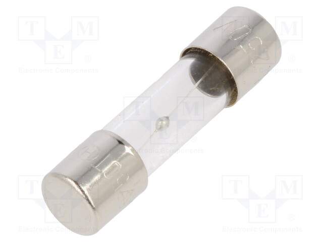 Fuse: fuse; 4A; 250VAC; glass; 20x5.2mm; brass; bulk; nickel plated