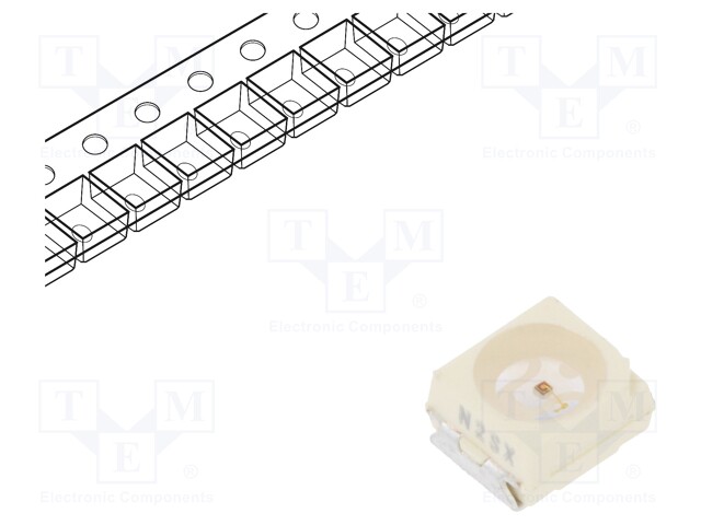 Power LED; red; 60°; 20mA; λd: 619-631nm; 2.8x3.5x1.75mm; SMD