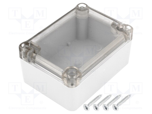 Enclosure: multipurpose; X: 64mm; Y: 88mm; Z: 42mm; ABS; grey; gasket