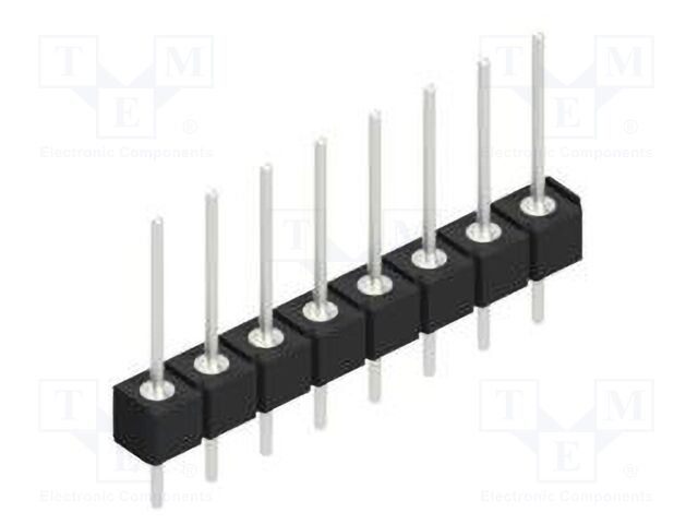 Connector: pin strips; pin header; male; PIN: 8; 2.54mm; THT; 1x8