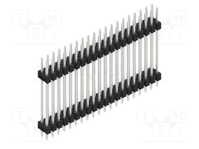 Connector: pin strips; pin header; male; PIN: 40; 2.54mm; THT; 2x20
