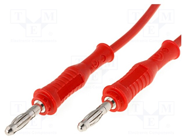 Test lead; 70VDC; 33VAC; 20A; banana plug 4mm,both sides; Len: 1m