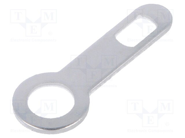 Solder lug terminal; 0.5mm; M3; screw; silver plated; brass