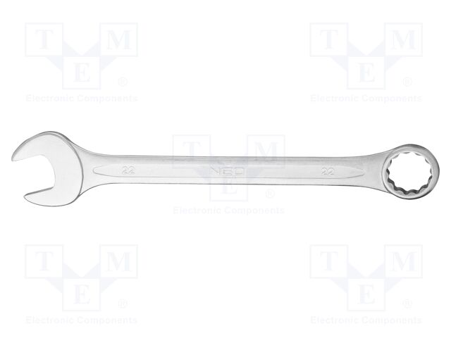 Wrench; combination spanner; 22mm; Chrom-vanadium steel; L: 260mm
