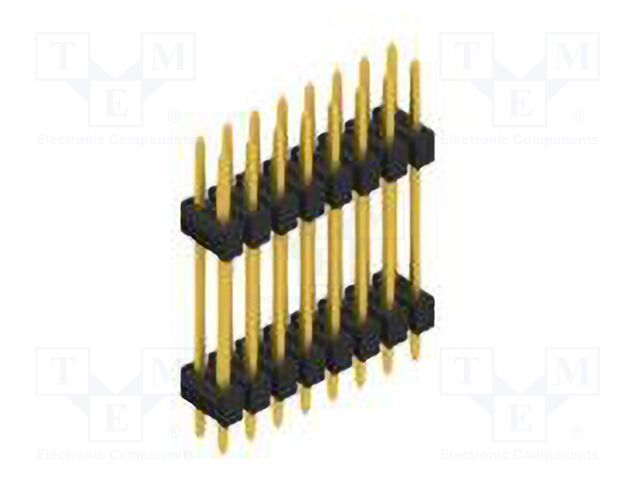 Connector: pin strips; pin header; male; PIN: 16; 2.54mm; THT; 2x8