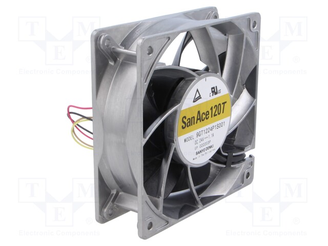 Fan: DC; axial; 24VDC; 120x120x38mm; 360m3/h; 58dBA; ball bearing