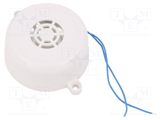 Sound transducer: piezo alarm; 3.5kHz; Sound level: 110dB; 90nF