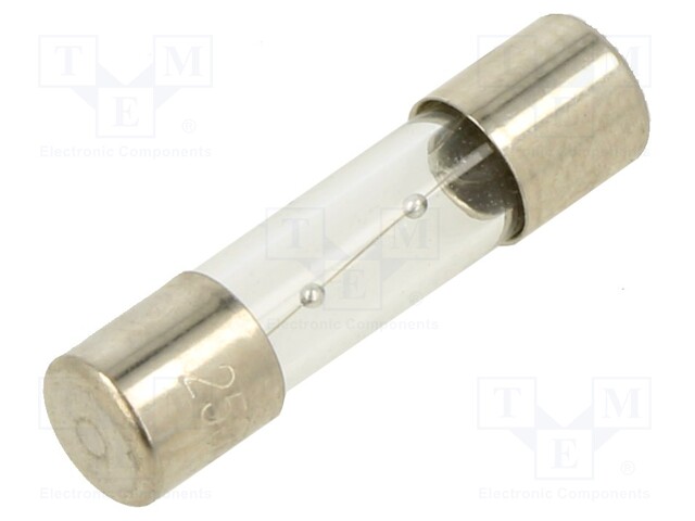 Fuse: fuse; time-lag; 750mA; 250VAC; glass; 20x5.2mm; brass; bulk