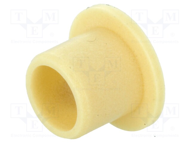 Bearing: sleeve bearing; with flange; Øout: 10mm; Øint: 8mm; yellow