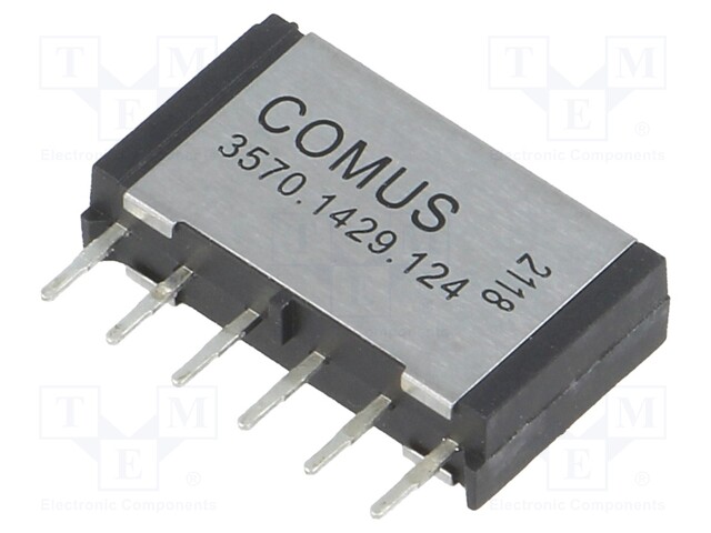 Relay: reed; DPST-NO; Ucoil: 12VDC; 1A; max.200VDC; 15W; Rcoil: 750Ω