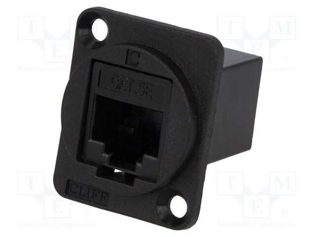 Coupler; FT; Cat: 5e; Layout: 8p8c; RJ45 socket,both sides; 19x24mm