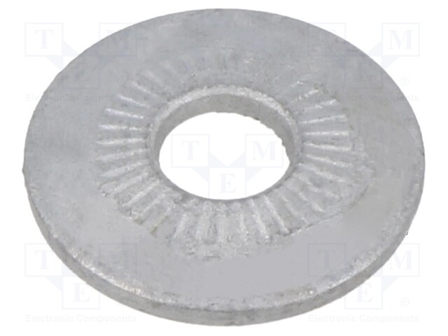 Washer; internally serrated; M5; D=16mm; h=2.1mm; spring steel
