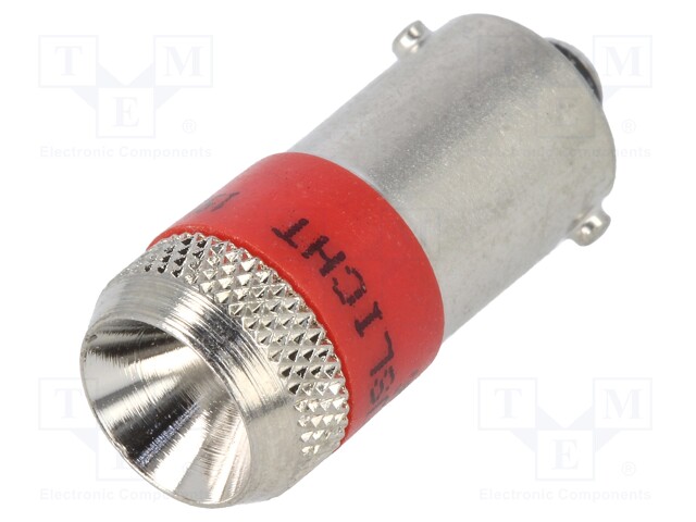 LED lamp; Colour: red; Cap: BA9S; 48VAC; 48VDC