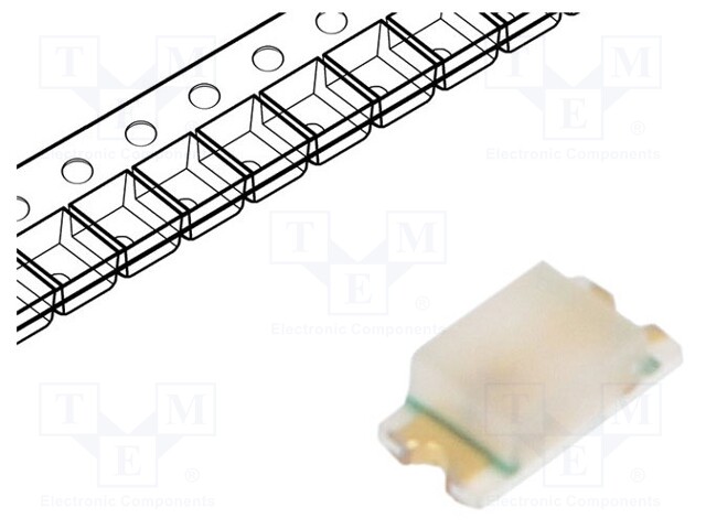 LED; SMD; 0603; yellow; 25÷63mcd; 1.6x0.8x0.55mm; 2.2V; 20mA; 54mW