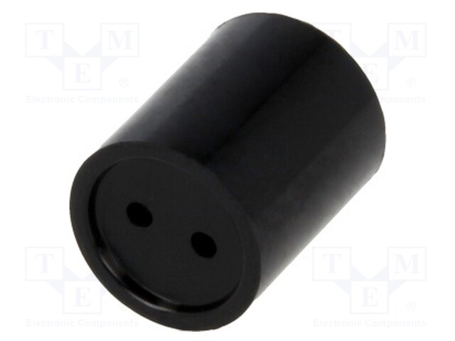 Spacer sleeve; LED; Øout: 7.5mm; ØLED: 5mm; L: 7mm; black