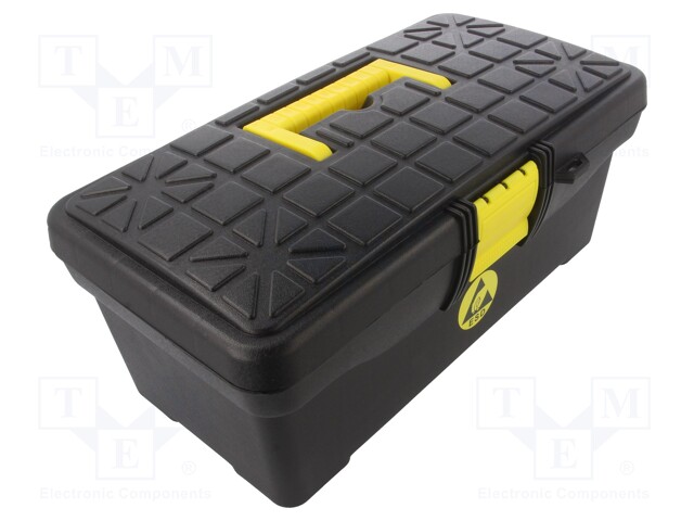 Container: toolbox; Version: ESD; black,yellow; 350x180x150mm