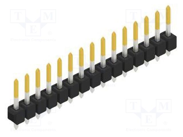 Connector: pin strips; pin header; male; PIN: 15; 2.54mm; THT; 1x15