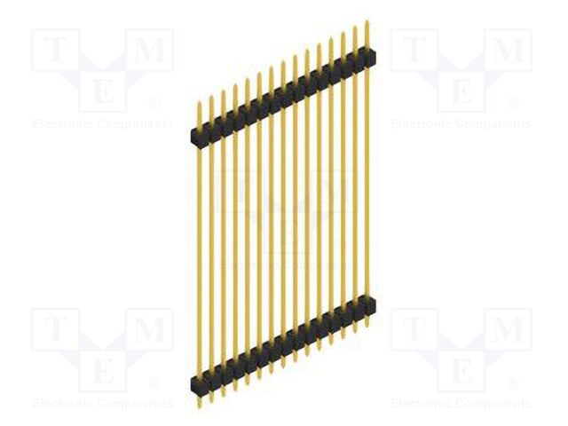 Connector: pin strips; pin header; male; PIN: 15; 2.54mm; THT; 1x15