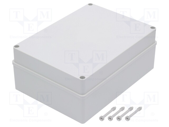 Enclosure: multipurpose; X: 220mm; Y: 300mm; Z: 120mm; grey; IP65