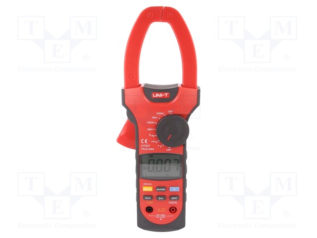 AC/DC digital clamp meter; Øcable: 45mm; I DC: 66/1000A; True RMS
