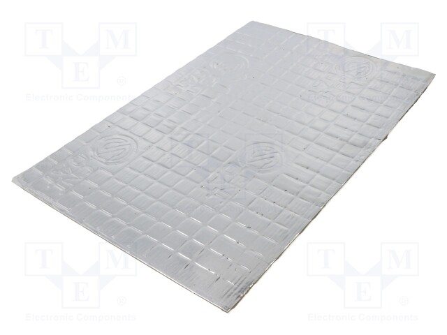 Damping mat; Mat: aluminium foil,butyl rubber; 375x250x1.8mm