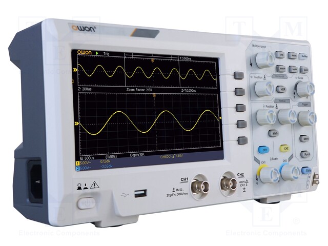 Oscilloscope: digital; Channels: 2; ≤50MHz; 500Msps; 10kpts; 15W