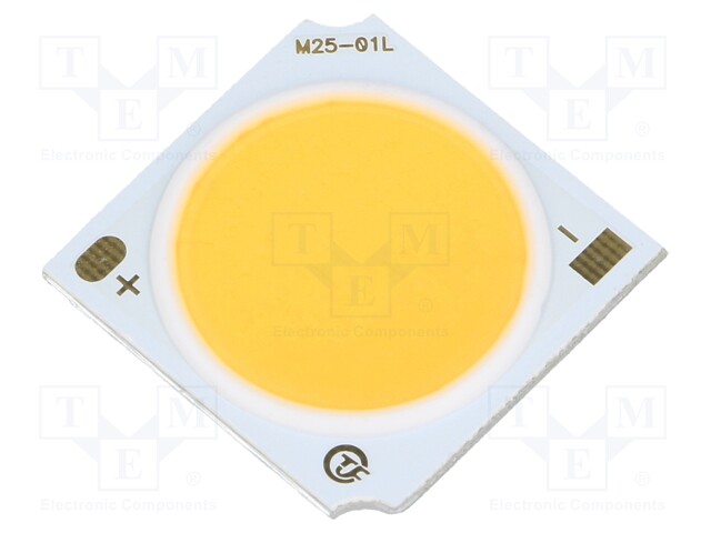 Power LED; COB; white warm; 3000(typ)K; 1831(typ)lm; 19x19x1.5mm