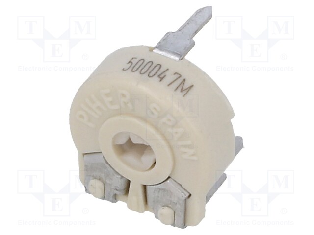 Potentiometer: mounting; single turn,horizontal; 500Ω; 330mW