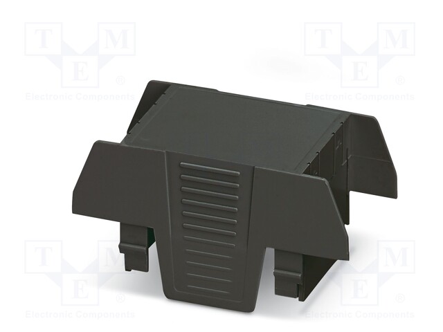 Cover; for enclosures; UL94HB; Series: EH 35 FLAT; Mat: ABS; black