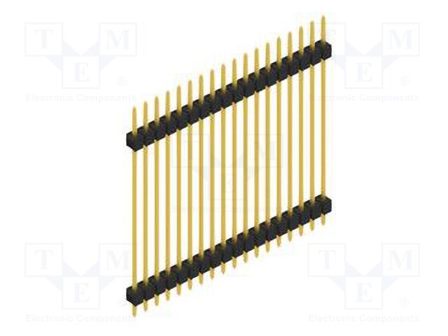 Connector: pin strips; pin header; male; PIN: 18; 2.54mm; THT; 1x18