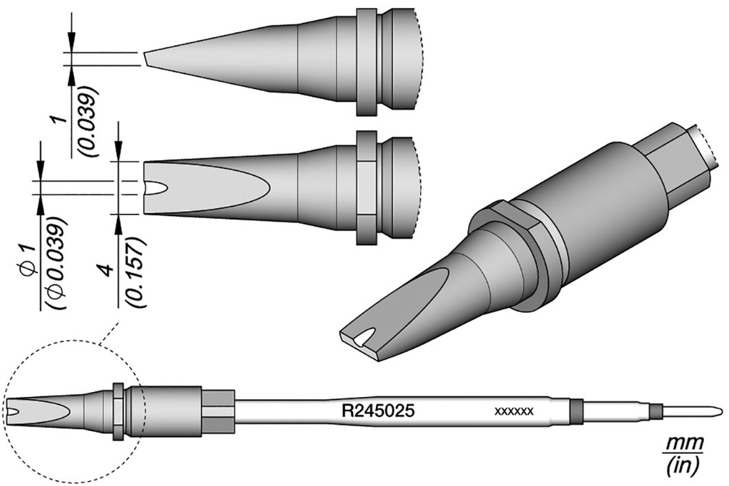 Tip; special; 4x1mm