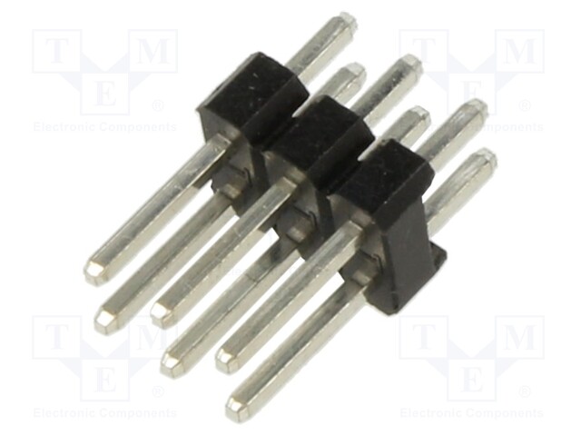 Socket; pin strips; male; 2.54mm; PIN: 6; THT; on PCBs; tinned