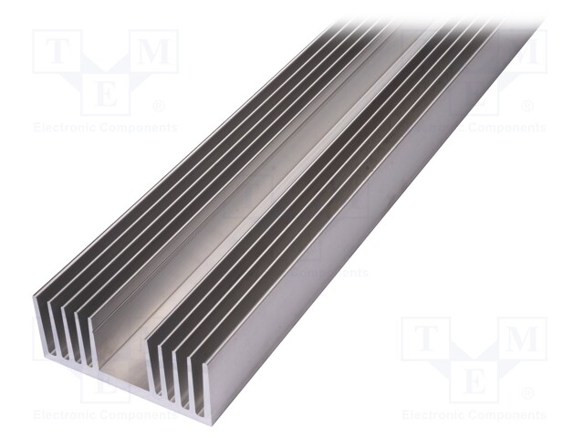 Heatsink: extruded; U; natural; L: 1000mm; W: 120mm; H: 50mm