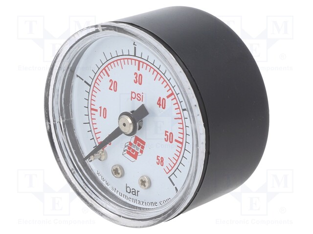 Manometer; 0÷4bar; non-aggressive liquids,inert gases; 40mm