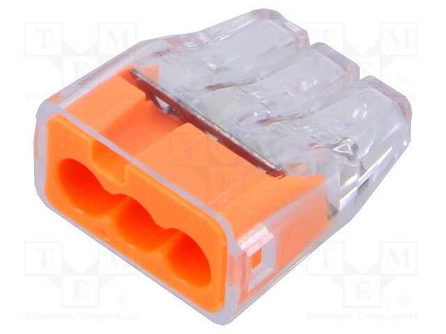 Quick splice; spring clamp; 0.75÷4mm2; 600V; 32A; for cable