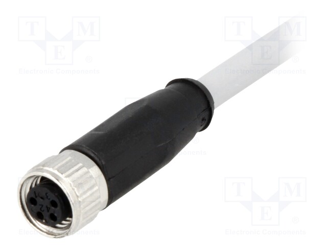 Connector: M8; female; PIN: 4; straight; with lead; plug; 2m; PVC