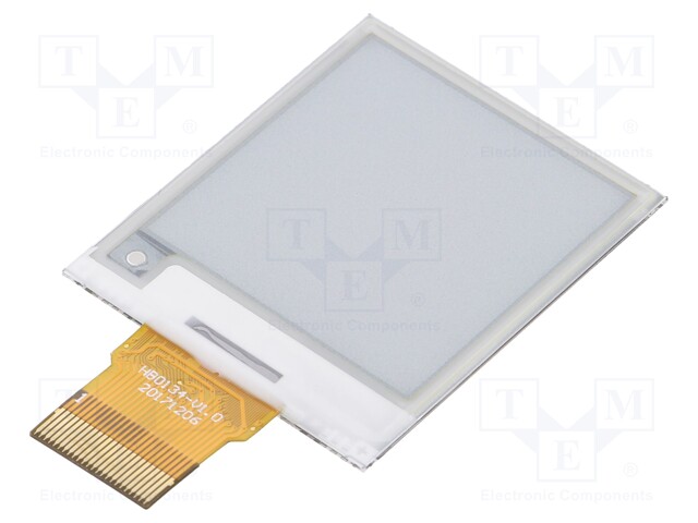 Display: e-paper; 1.5"; 152x152; Window dimensions: 27.51x27.51mm