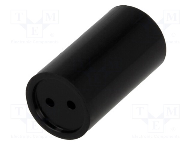 Spacer sleeve; LED; Øout: 7.5mm; ØLED: 5mm; L: 12.7mm; black