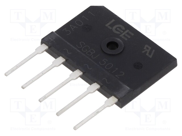 Three-phase bridge rectifier; Urmax: 1.2kV; If: 50A; Ifsm: 500A