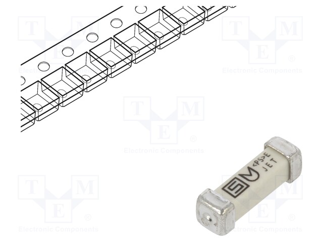 Fuse: fuse; time-lag; 1A; 250VAC; 125VDC; SMD; ceramic; Package: tape