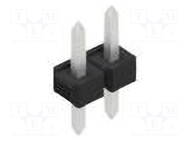 Connector: pin strips; pin header; male; PIN: 2; 2.54mm; THT; 1x2