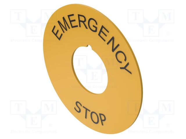 Description label; 22mm; OptoHiT; yellow; 90mm; plastic