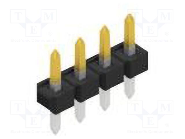 Connector: pin strips; pin header; male; PIN: 4; 2.54mm; THT; 1x4