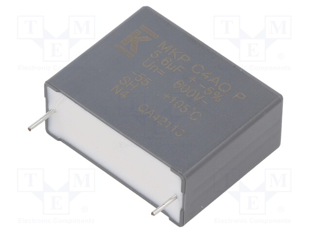 Capacitor: polypropylene; DC-Link; 5.6uF; ESR: 11.8mΩ; THT; ±5%