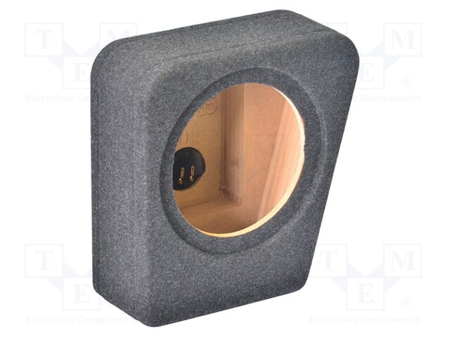 Car loudspeaker enclosure; MDF; black melange; textil; 15l; 250mm