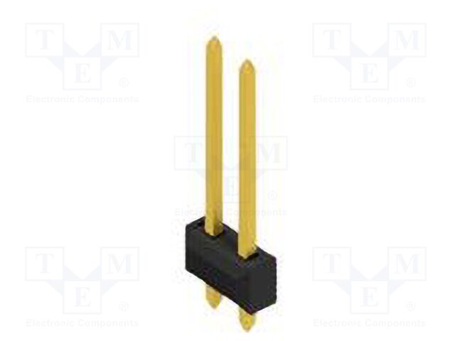 Connector: pin strips; pin header; male; PIN: 2; 2.54mm; THT; 2x1